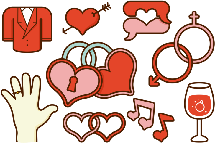 Elements Marry Me Icons Clipart (700x490), Png Download
