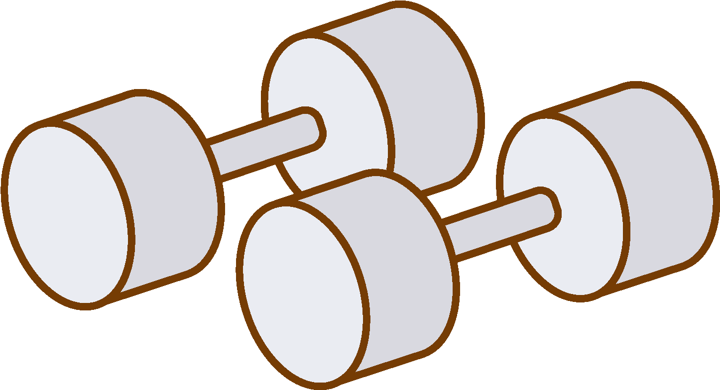 Cartoon Line Geometric Weightlifting Elements Clipart (1772x1378), Png Download