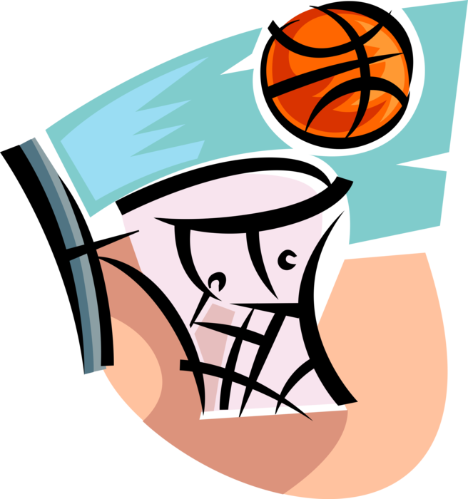 Vector Illustration Of Sport Of Basketball Hoop Net Clipart (656x700), Png Download