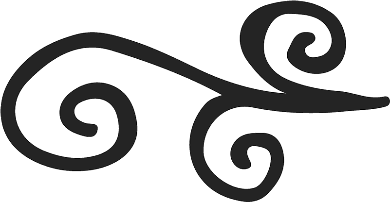 Scrolling Left Rubber Stamp Flower & Leaf Stamps Stamptopia Clipart (800x800), Png Download