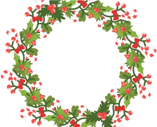 Snowflakes Clipart Wreath - Png Download (640x480), Png Download