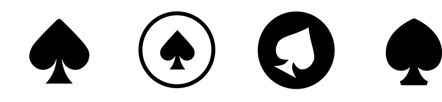 Some Early Iterations Of The Spade Clipart (1440x600), Png Download