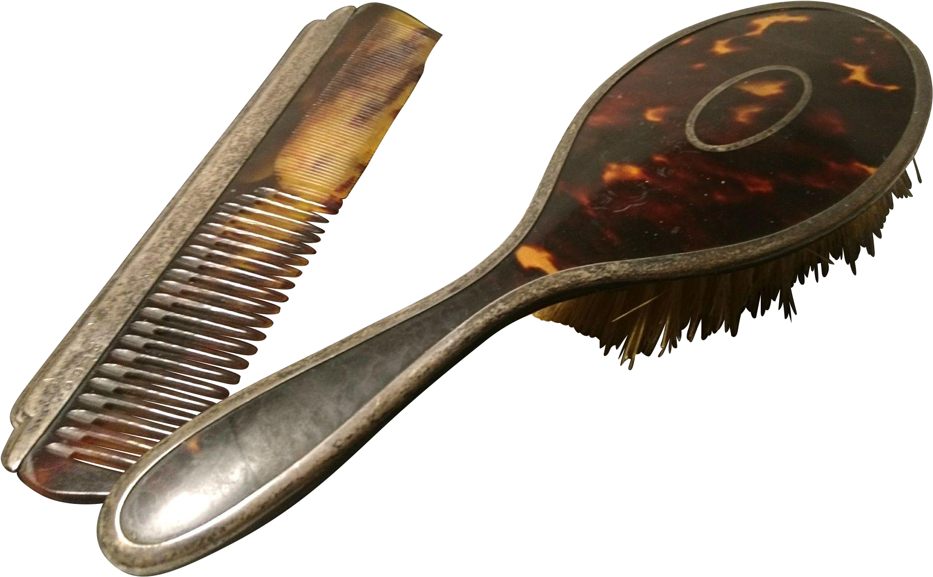 Beautiful Art Deco Sterling Silver And Tortoiseshell Clipart (1824x1824), Png Download