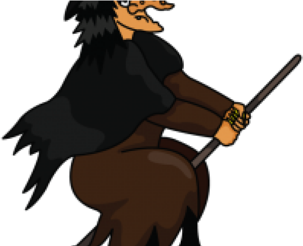 Drawn Witch Broom Drawing Clipart (640x480), Png Download