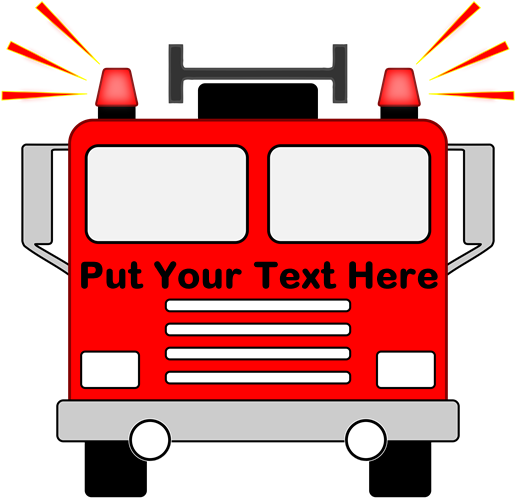 Personalized Fire Truck Beach Towel Clipart (700x700), Png Download