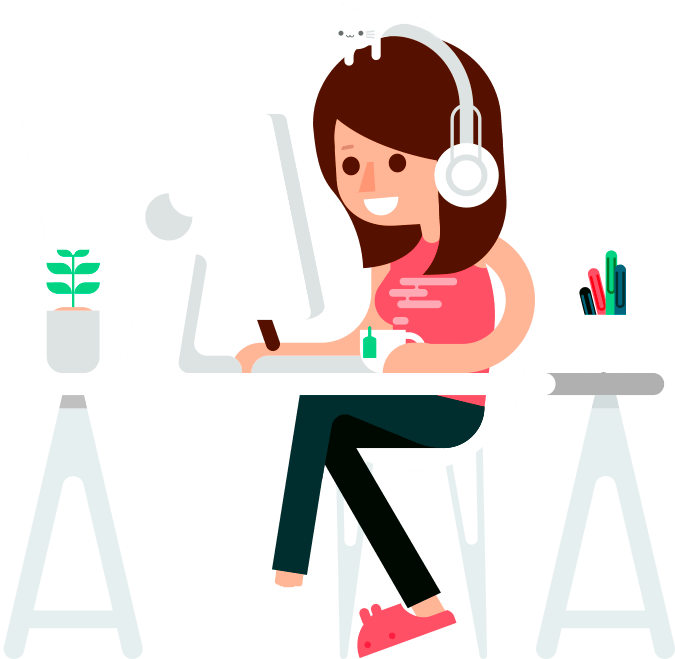 Vector Girl With Cat Clipart (674x673), Png Download