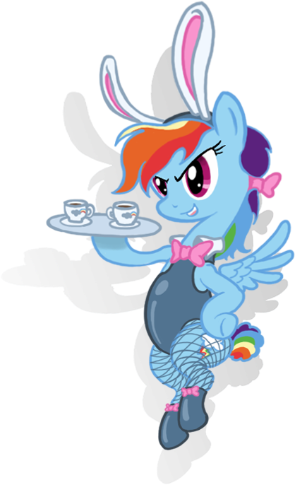 Changeunism, Bunny Ears, Clothes, Fishnets, Rainbow Clipart (472x768), Png Download