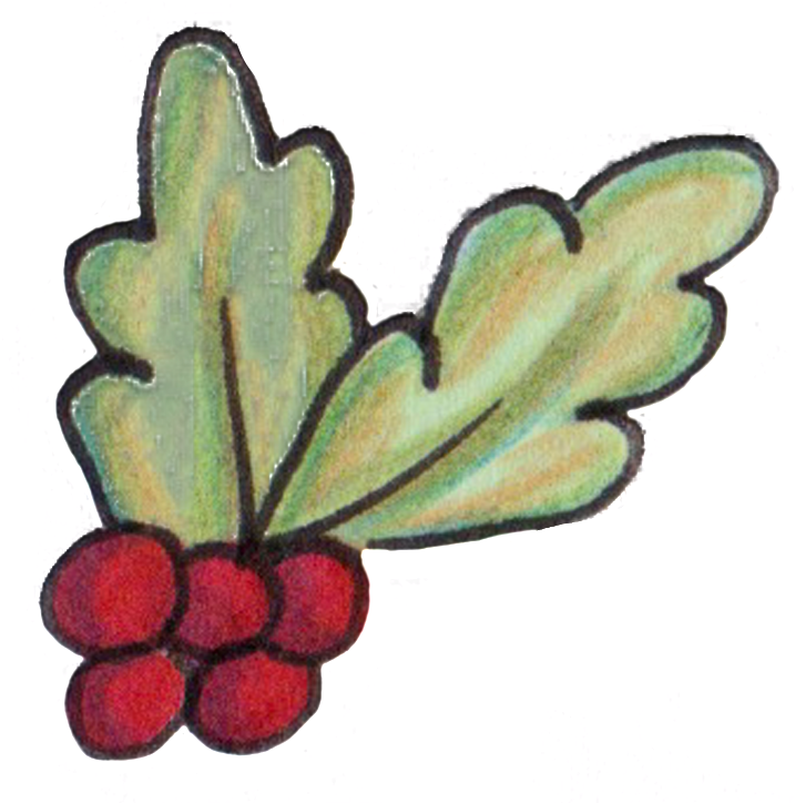 Hand Painted Bunch Of Wild Fruit Png Transparent Clipart (1024x723), Png Download