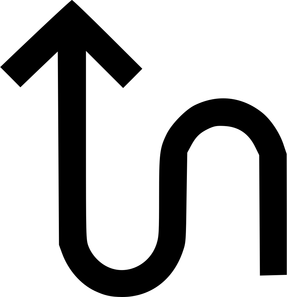 Up Straight Zigzag Way Sign Comments Clipart (946x980), Png Download