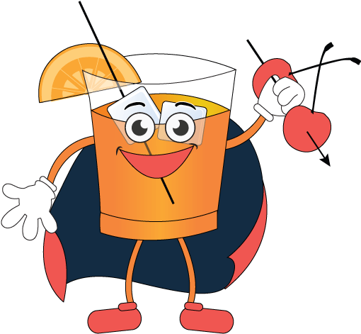 Happy Hour Hero Clipart (530x639), Png Download