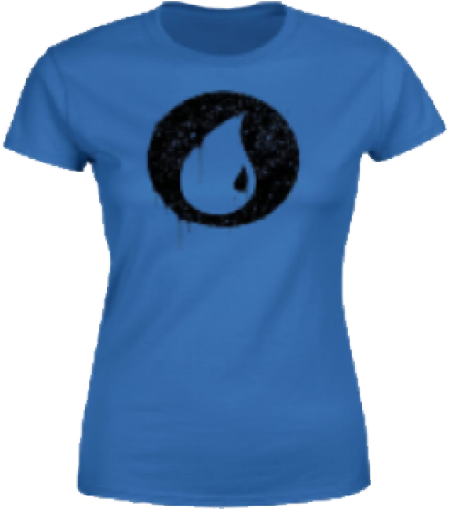 Magic The Gathering Blue Mana Splatter Women's T-shirt Clipart (600x600), Png Download