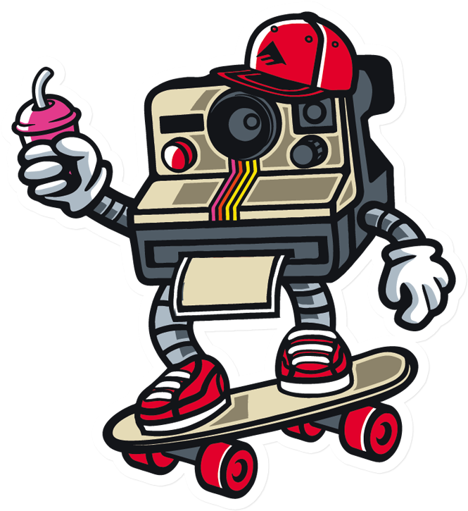 Sticker That Kick Ass Polaroid Clipart (800x800), Png Download