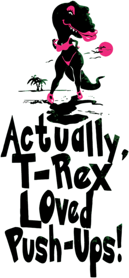 Cool T Shirt Featuring T Rex In Push Up Bra And Thong Clipart (630x630), Png Download