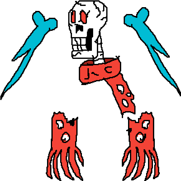 Phantom Papyrus From Dusttale Clipart (1000x1000), Png Download