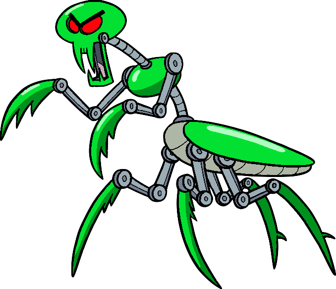 Robot Mantis Clipart (678x583), Png Download
