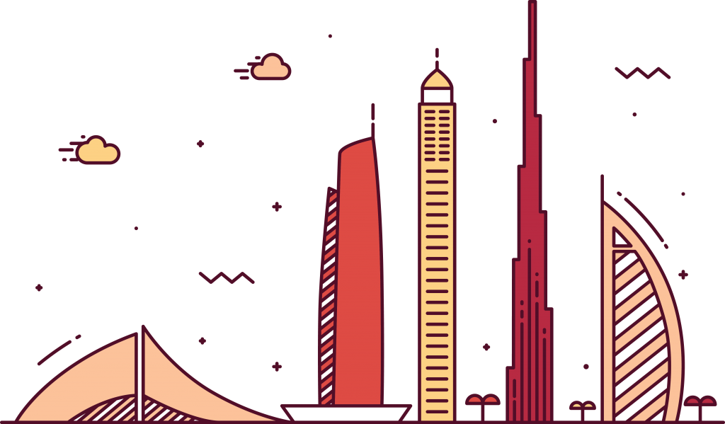 Burj Al Arab Png Painting Clipart (1024x599), Png Download