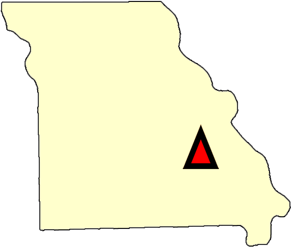 State Map Location For Mo Salem Clipart (609x523), Png Download