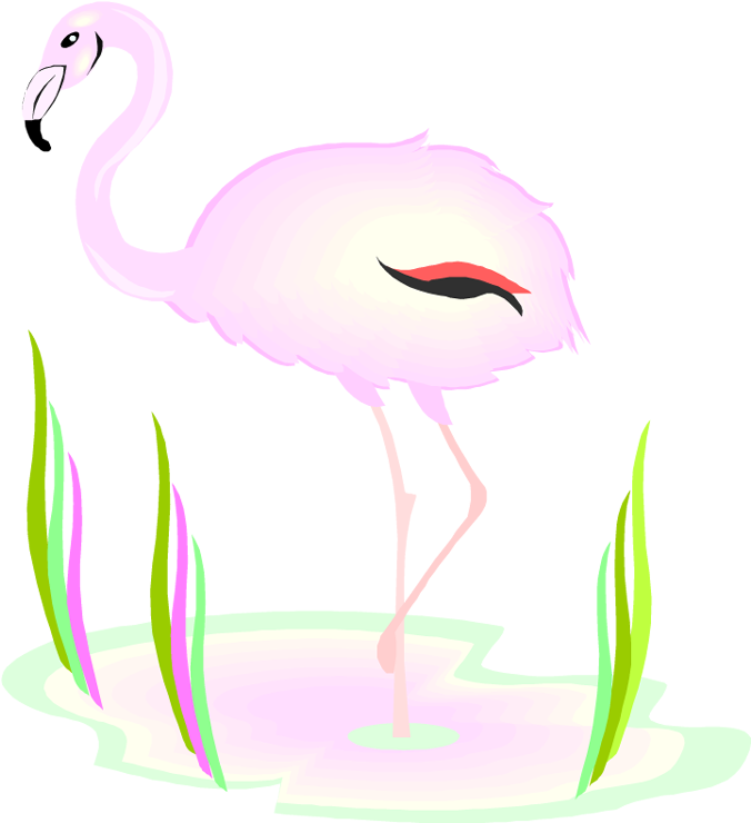 Funny Flamingo Clipart (702x750), Png Download