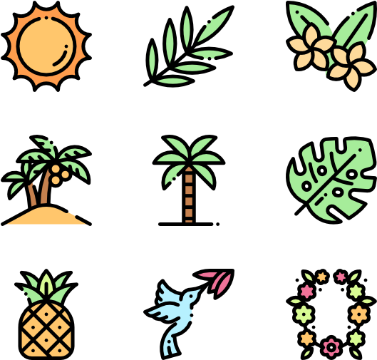 Tropical Clipart (600x564), Png Download