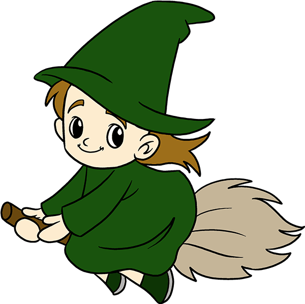 How To Draw Witch Clipart (680x678), Png Download