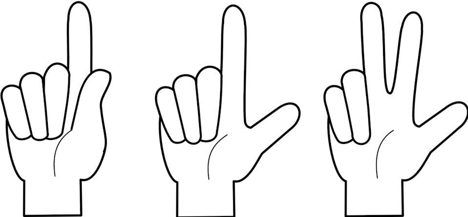 One Two Three / Un Deux Trois Clipart (958x453), Png Download