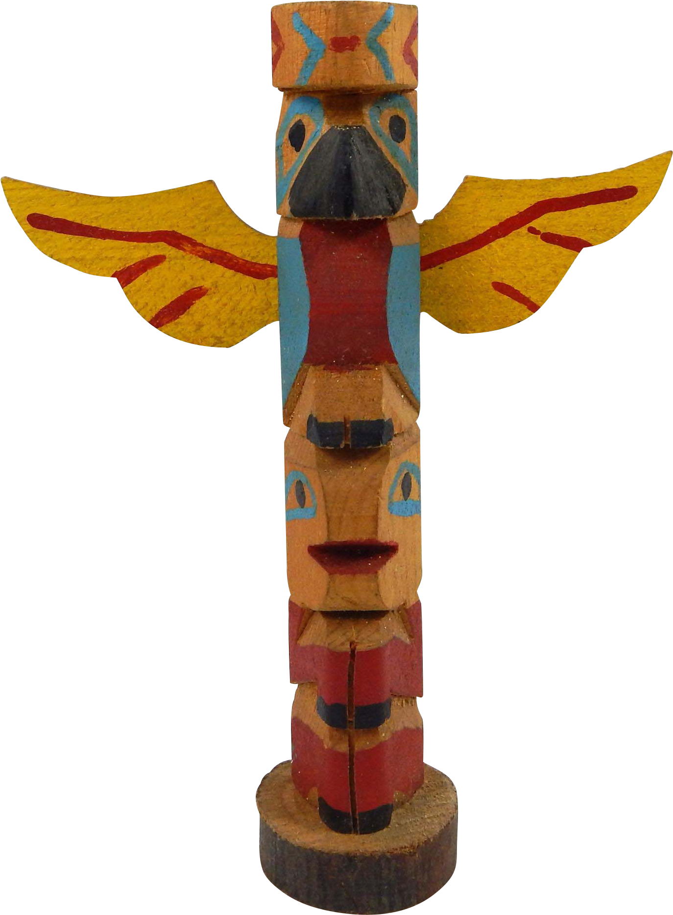 Northwest Coast Polychrome Cedar Totem C S Clipart (1866x1866), Png Download