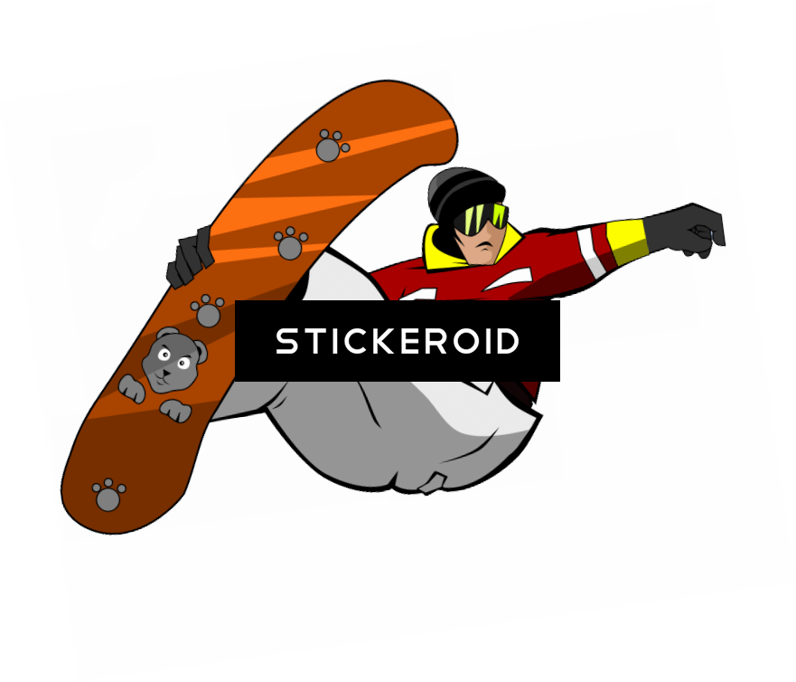 Snowboarding Jumping Sports Clipart (881x754), Png Download