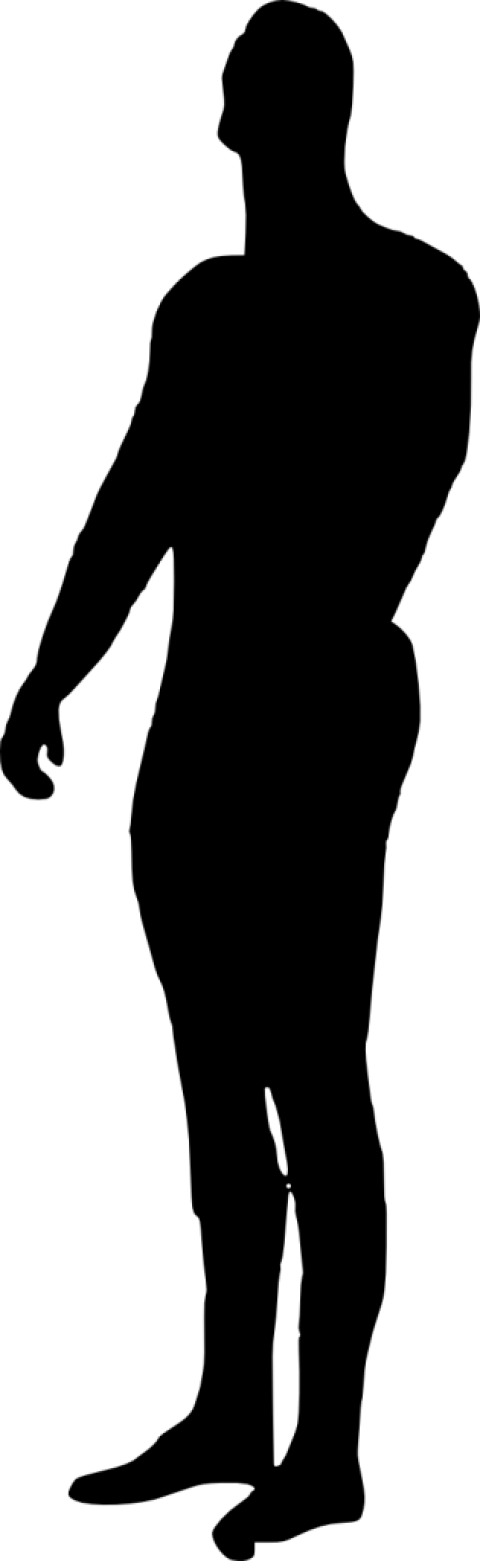 Free Png Muscle Man Bodybuilder Silhouette Png Clipart (480x1561), Png Download