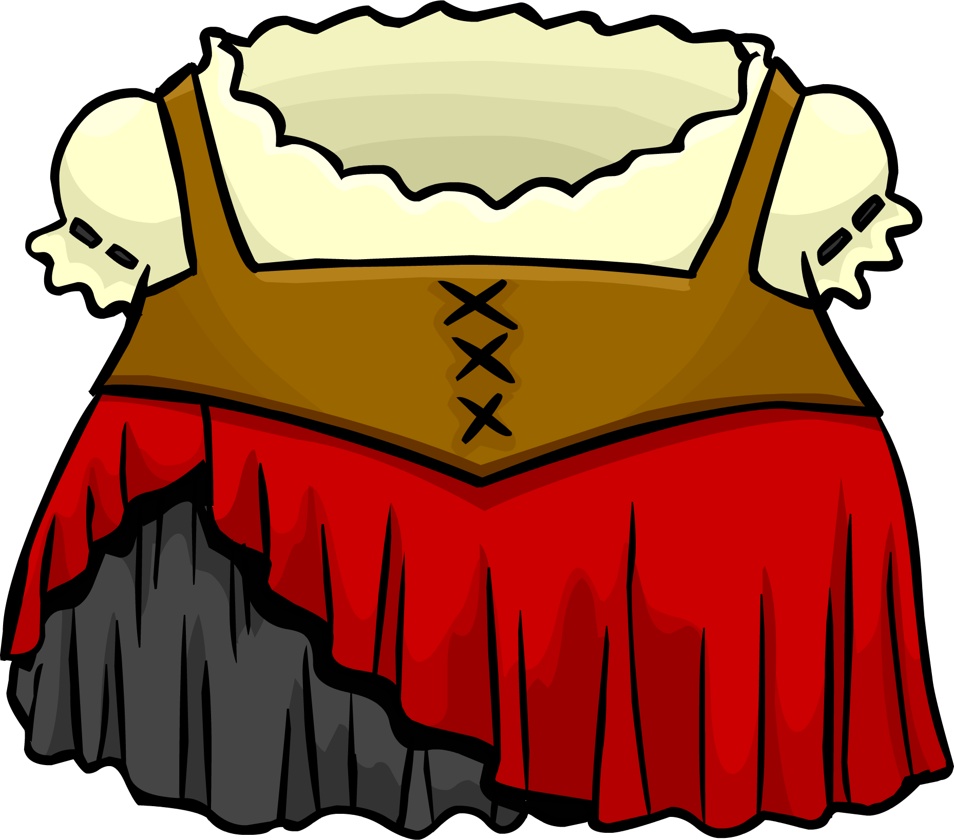 Red Pirate Dress Clipart (1858x1637), Png Download
