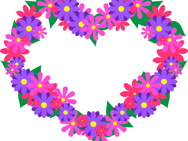 Purple Flower Clipart Purple Heart - Png Download (640x480), Png Download