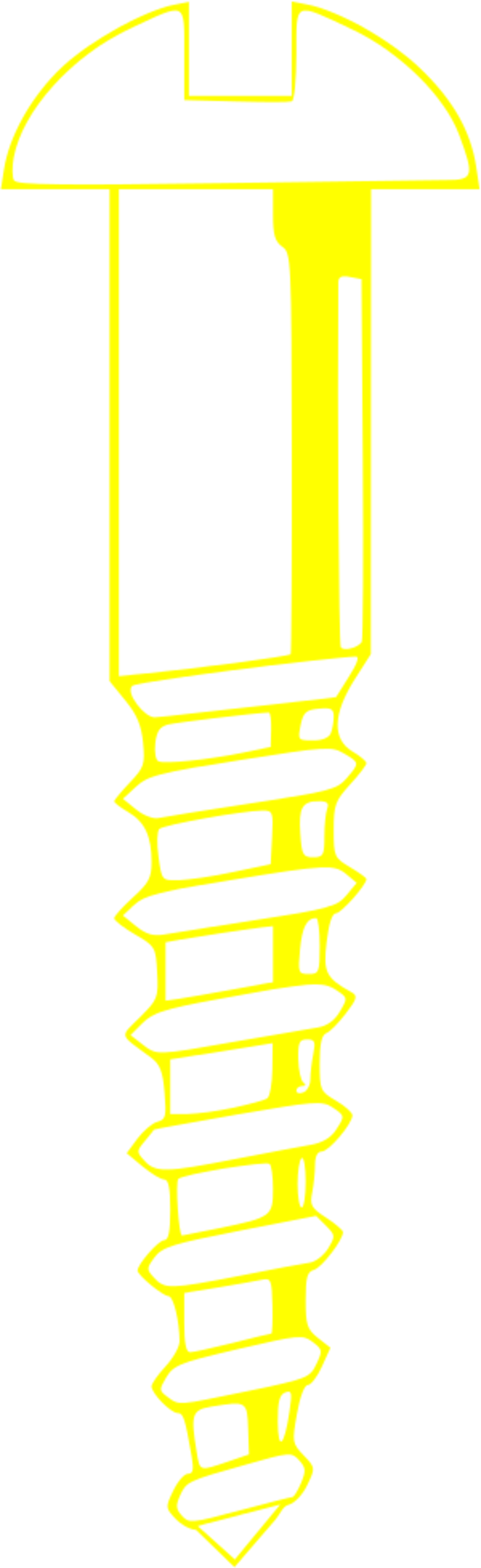 Wood Screw Blue Clipart (600x1956), Png Download