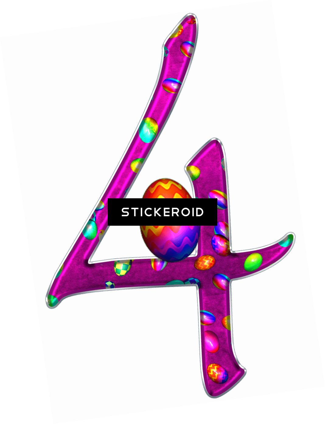 Easter Theme Number Clipart (1068x1392), Png Download