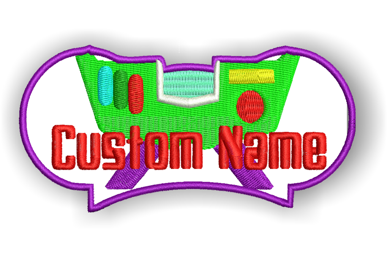 Image Of Buzz Custom Iron-on Patch With Name Clipart (1333x998), Png Download