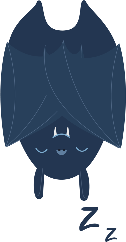 Scared Bat That's A Cool Sticker Clipart (1000x1000), Png Download