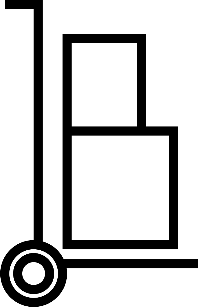 Trolley Push Cart With Boxes Comments Clipart (632x980), Png Download