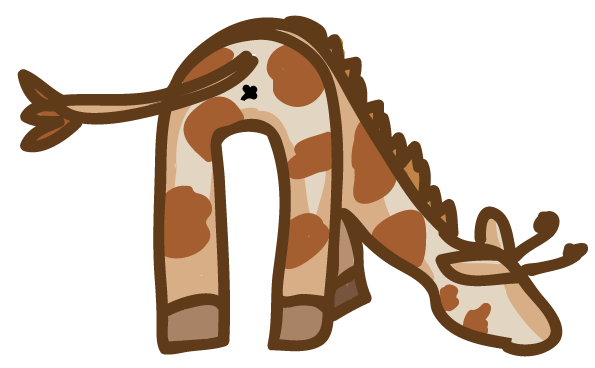 Giraffe Butt Clipart (618x618), Png Download