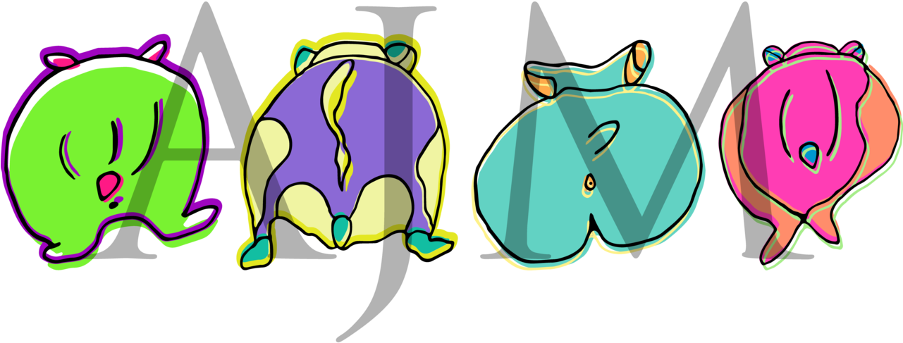 Colorful Hamster Butts Clipart (1280x537), Png Download