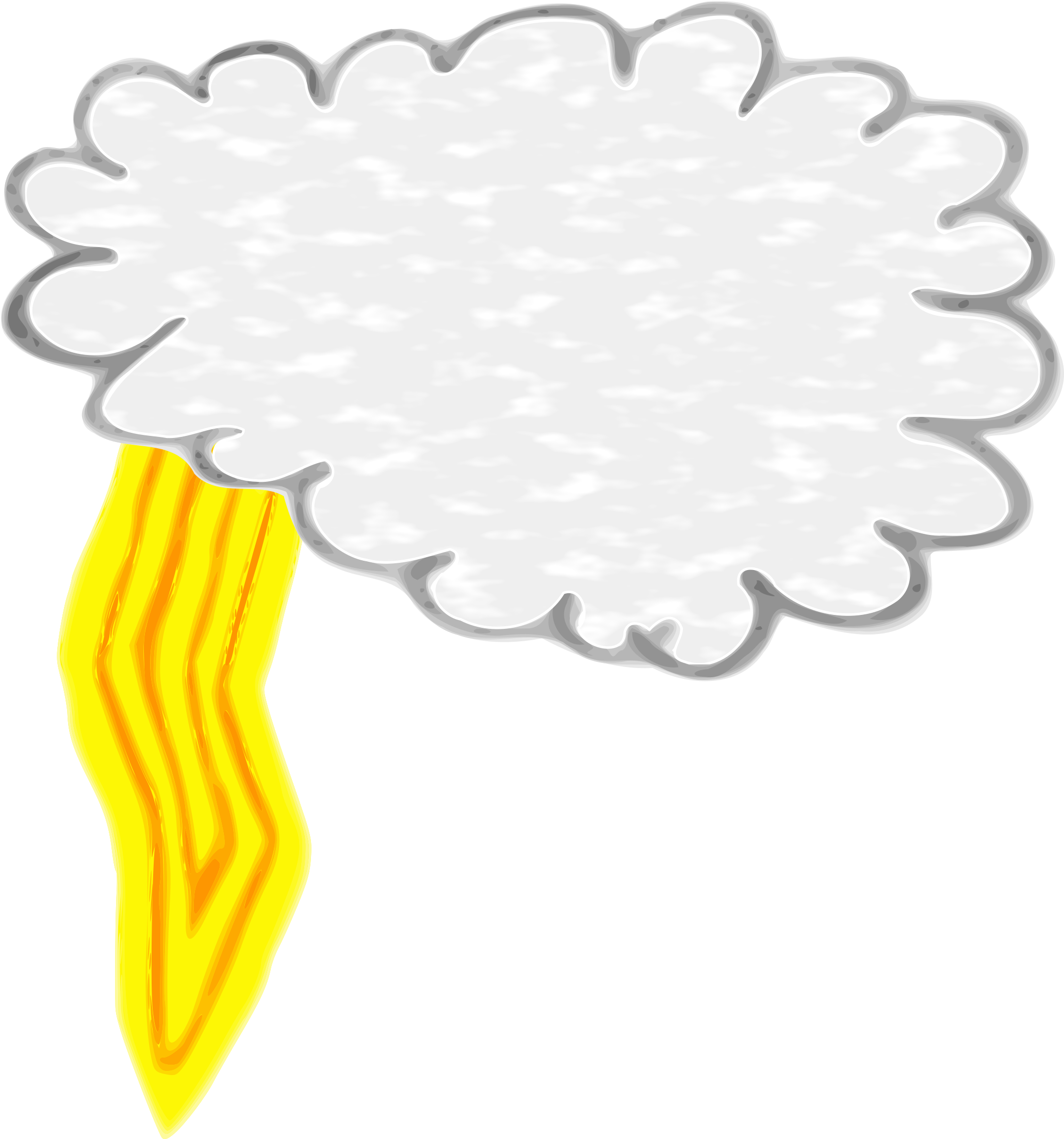 Thunder And Lightning Cartoon Clipart - Png Download (2063x2208), Png Download