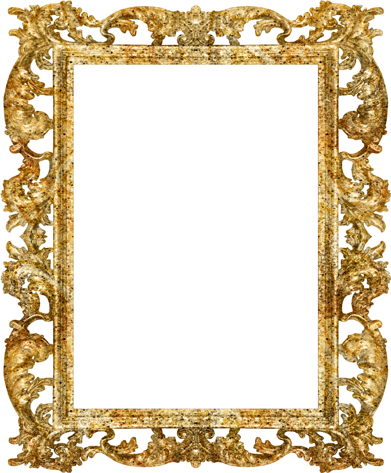 Baroque Frame Png Clipart (1323x1601), Png Download
