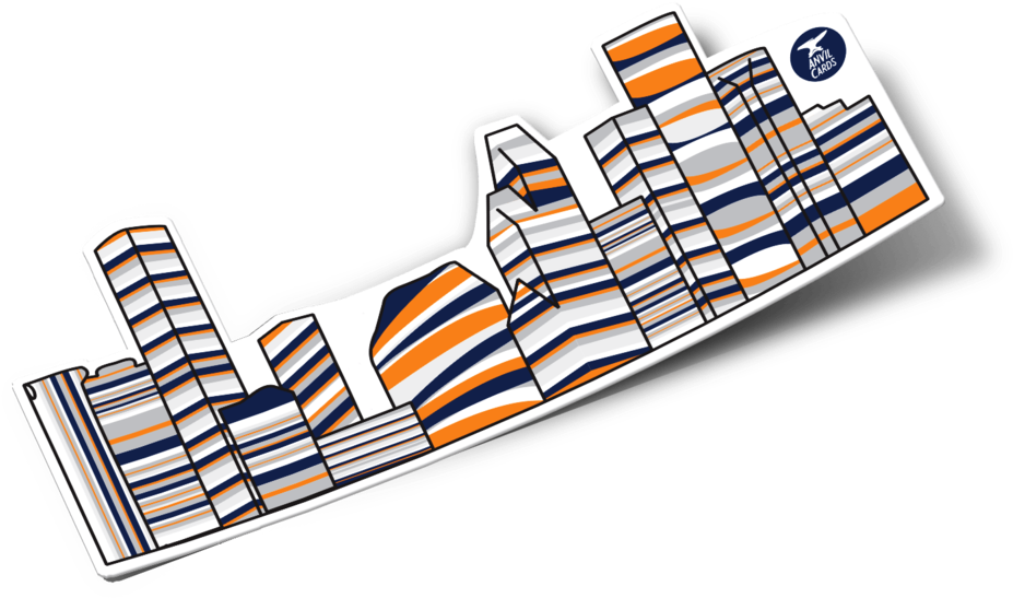 Houston Skyline Sticker Clipart (1000x1000), Png Download