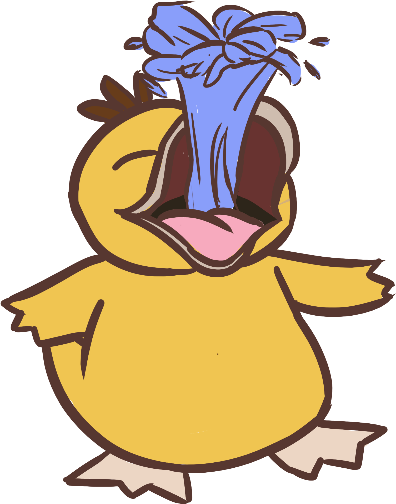 Psyduck Used Water Gun By Cynthistic Clipart (1534x2012), Png Download