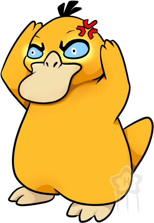 #054 Psyduck Used Confusion And Water Gun Clipart (575x800), Png Download