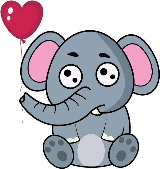 Love Elephant Clipart (618x618), Png Download