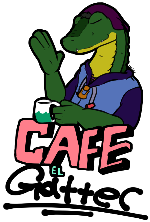 Cafe El Gatter Clipart (503x746), Png Download