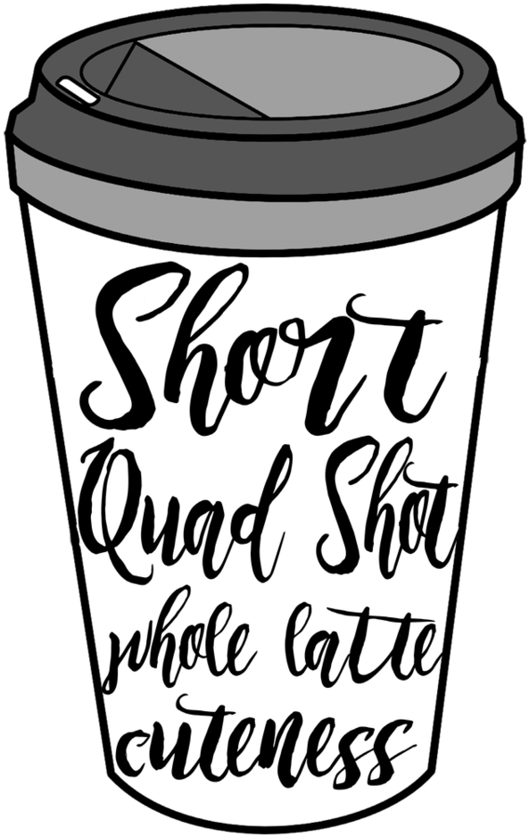 Short Quad Shot Whole Latte Cuteness Clipart (960x960), Png Download