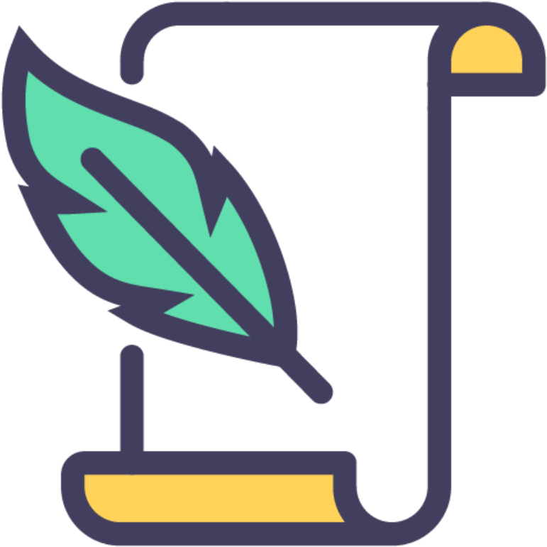 Feather Pen Paper Clipart (800x800), Png Download