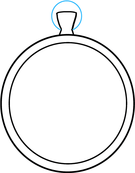 How To Draw Pocket Watch Clipart (680x678), Png Download