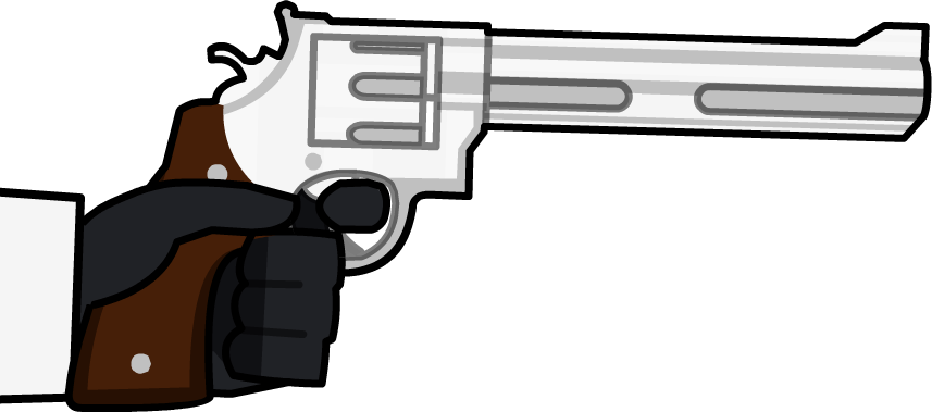 Kazuma's Gun Clipart (857x379), Png Download