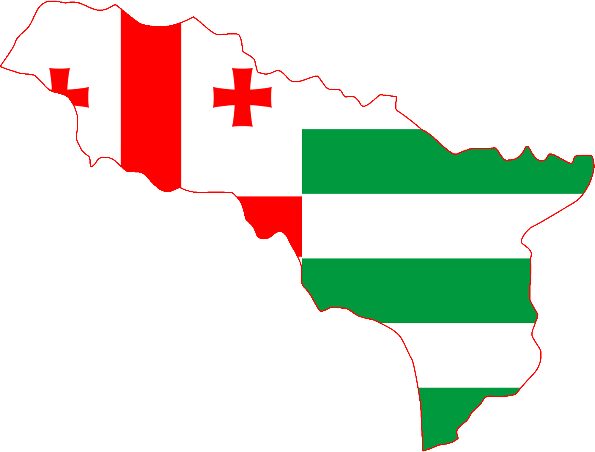 Flag-map Of Abkhazia Ar Clipart (2002x1520), Png Download