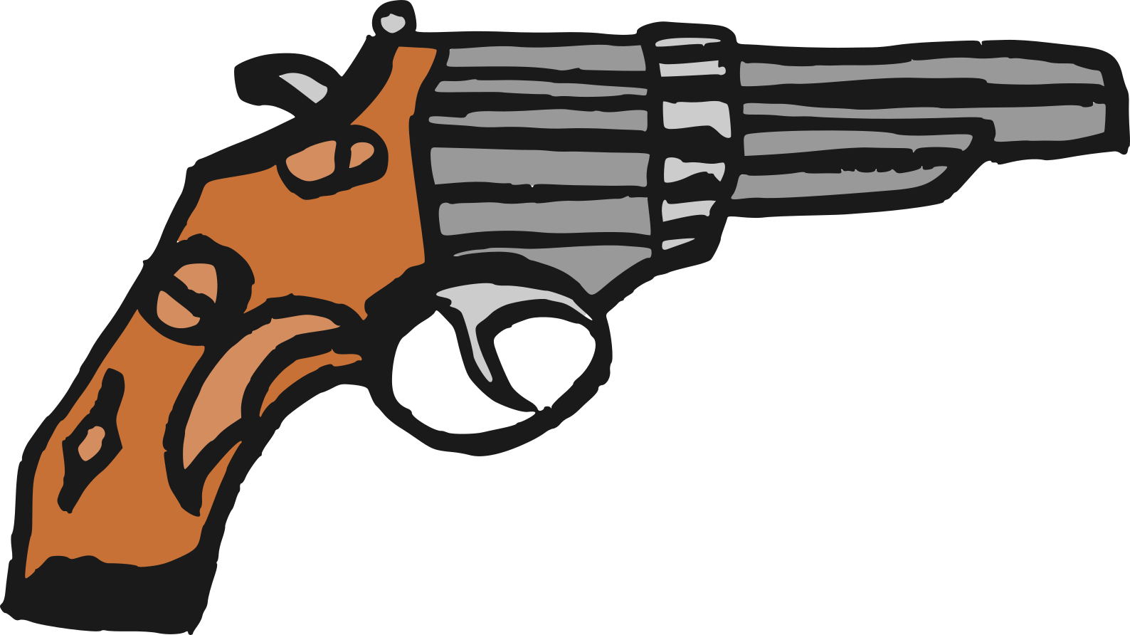 Comic Pistol Transparent Clipart (1588x892), Png Download